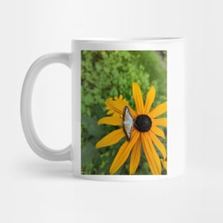 Yellow flower with butterfly Mug